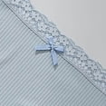 thumbnail image 6 of MOJOGO Soft Underwear for Women Ribbed Lace Trim Hipster Briefs with Bow Moisture-Wicking Panties for Everyday Comfort Light Blue L, 6 of 6