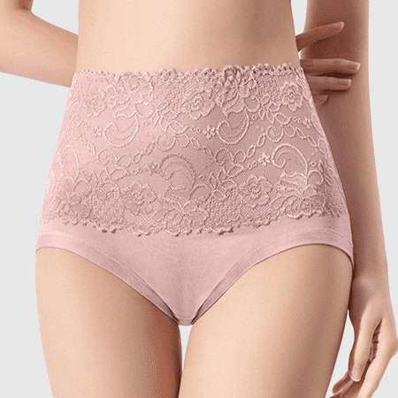 Fulorrnie Underwear for Women Plus Size High Waist Seamless Panty Cute Briefs Comfort Panties  Pink  XXXXL