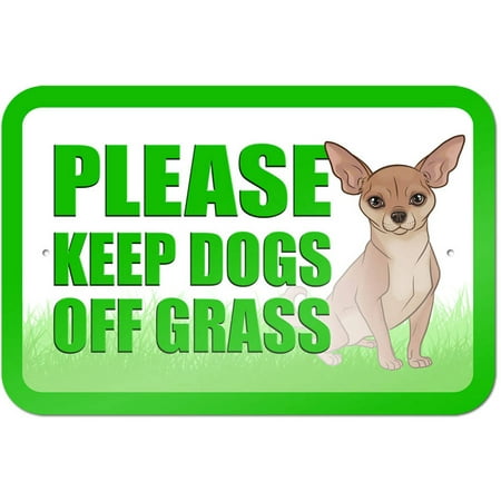 Please Keep Dogs Off Grass Sign