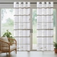 thumbnail image 5 of Outdoor Curtains for Patio Waterproof, White Wood Grain Outdoor Privacy Panels Grommet, Vintage Farmhouse Wooden Board Blackout Outside Curtains for Porch/Cabana/Pergola/Gazebo 54"x108", 2 Panels, 5 of 8