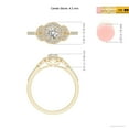 thumbnail image 4 of ANGARA Natural Diamond Leaf Shank Engagement Ring in 14K Yellow Gold for Women (Size-4.2mm| Color-I-J| Clarity-I1-I2) | April Birthstone, Anniversary, Jewelry Gift for Women | Natural Diamond Ring, 4 of 8