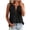 *Black, variant on VBVC Women's Cotton-Linen Henley Pleated Tank Top , Ladies' Button Notch Neck Sleeveless Blouse , Casual Summer Loose Tunic Top For Women,Army Green,S-2XL