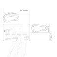 thumbnail image 2 of Yucurem 6Pcs Carabiner Spring Clip D Shape Buckle Hiking Backpacking Tools Essential for Camping Barbecue (C), 2 of 8