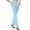 Light Blue, variant on Viikei Womens Pants Womens Pants Plus Size Women's Fashion Casual Temperament Solid Color Knitted Micro Pull Slim Flare Trousers
