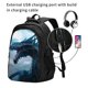 thumbnail image 2 of Balery Blue Thunder Storm Dragon Mochila con carga USB para hombre y mujer - Mochila impermeable y antirrobo para laptop con puerto USB para viajes, trabajo, 2 of 7
