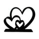 thumbnail image 2 of Estatua Romántica de Corazón Anidado para Decoración Del Hogar | Adorno de Escritorio de Plástico Blanco y Negro | Textura Mate | Adorno para Regalo de Boda | Símbolo de Pareja | Decoración para Sala, 2 of 6