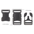 thumbnail image 3 of 25 - Country Brook Design® 1 inch Black Contoured Side Release Buckle & Wide Mouth Triglide Set, 3 of 4
