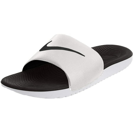 NIKE Men's Kawa Slide Athletic Sandal, White/Black, 12 D US | Walmart ...