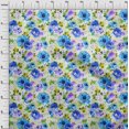 thumbnail image 4 of oneOone Viscose Chiffon Medium Blue Fabric Florals Craft Projects Decor Fabric Printed By The Yard 42 Inch Wide-3A, 4 of 6