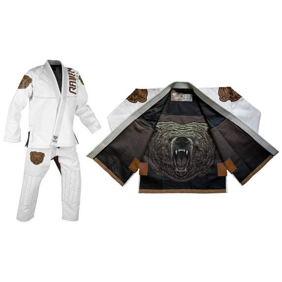 Raven Fightwear Men's Berserker Jiu Jitsu Gi BJJ Uniform White