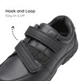 thumbnail image 2 of Blikcon Boys School Shoes Black Uniform Dress Shoes with Hook and Loop (Little Kid/Big Kid), 2 of 7