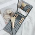 thumbnail image 2 of Professional makeup brush set with mirror, portable travel, 2 of 5
