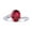 Ruby, variant on 1 1/2ct Oval Shape Ruby and Diamond Ring in Sterling Silver For Women