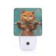thumbnail image 1 of Fotbe Strong Kitten Lifting Weights Luz Nocturna LED, Luz de Noche con Sensor de Luz Natural de Anochecer a Amanecer, Se Enchufa a la Pared, Blanco Cálido 0.5W-UK, 1 of 7