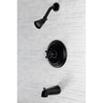 thumbnail image 2 of Kingston Brass KB2630BX Metropolitan Single-Handle Pressure Balanced Tub and Shower Faucet, Matte Black, 2 of 7