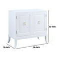 thumbnail image 5 of 36 Inch Koi Wood Cabinet Console Table with 2 Doors, Flared Feet, White- Saltoro Sherpi, 5 of 5