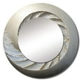 thumbnail image 2 of Designart "Shellfish With A Silver Swirl" Nautilus Rund Mirror For Wall Decor - Large Silver Round Printed Mirror -Modern Round Living Room Mirror - 29" x 29", 2 of 6