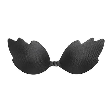 

Plus Size Bra Women s Sexy Brushed Leaf Breast Patch Front Buckle Waterproof Polysiloxane Bra Bra Patch - Black