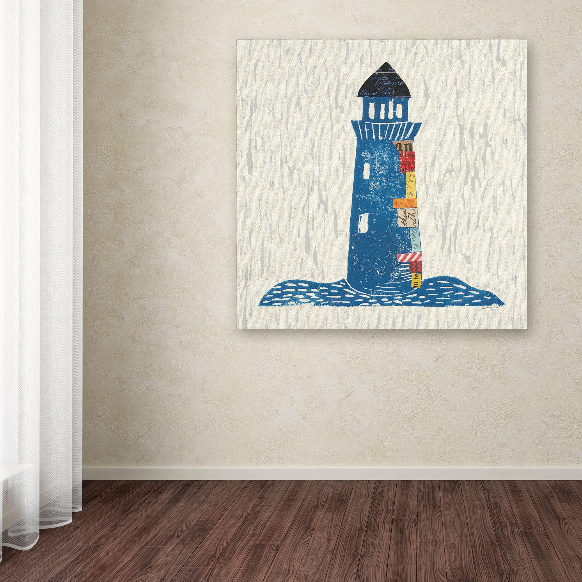 Trademark Fine Art 'Nautical Collage II on Linen' Canvas Art by Courtney Prahl