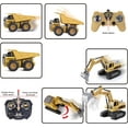 thumbnail image 5 of Joyfy 2 PCS Remote Control Excavator Construction Toys for Boys 3 5, Powered RC Excavator & RC Dump Truck Full Function Construction Vehicles Toys with Shovel, Christmas Birthday gift for Kid 5-8-12, 5 of 8