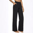 thumbnail image 4 of Pack of 3 Women's Comfort Fit Plush Straight Leg Pants - Casual & Cozy, Stylish & Versatile, Perfect for Fall/Winter Layering, Loungewear, Winter Casual Pants for Women, 4 of 10