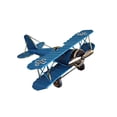 thumbnail image 1 of Vintage Plane Creative Retro Antique Airplane Iron Aircraft Model for Home Decor (Blue), 1 of 8