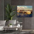 thumbnail image 5 of Epic Graffiti 'Boats on Glassy Harbor' by Furtesen, Giclee Canvas Wall Art, 54"x40", 5 of 8