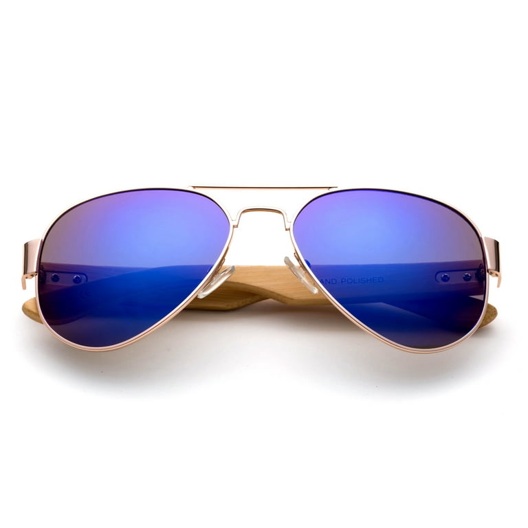 Bamboo sales aviator sunglasses