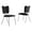 Black, variant on Winged Side Chairs with Black Velvet and Silver Chrome Base (Set of 4)