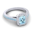 thumbnail image 3 of 2.95 Ct Fine Natural Diamond Aquamarine Gemstone Anniversary Ring for Women Solid 14K White Gold Size 10 by Diamond-Capitals, 3 of 8