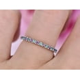 thumbnail image 3 of Alexandrite Amethyst Wedding Band Half Eternity Wedding Art Deco Matching Ring 925 Sterling Silver Gemstone Jewelry For Women Gift, 3 of 5