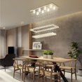 thumbnail image 4 of Luxury Modern Rectangular Raindrop K9 Crystal Chandelier Pendant Ceiling Light Without Bulb, 4 of 14