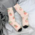thumbnail image 5 of Haiem Strawberries Pattern Crew Socks – Soft & Durable Moisture-wicking Socks, Stay-Up Fit for Business, Work, and Casual Wear Size 5-11, 5 of 6