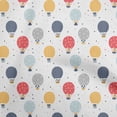 thumbnail image 1 of oneOone Polyester Lycra Off White Fabric Hot Air Balloon,Clouds & Rocket Transport Craft Projects Decor Fabric Printed By The Yard 56 Inch Wide, 1 of 5