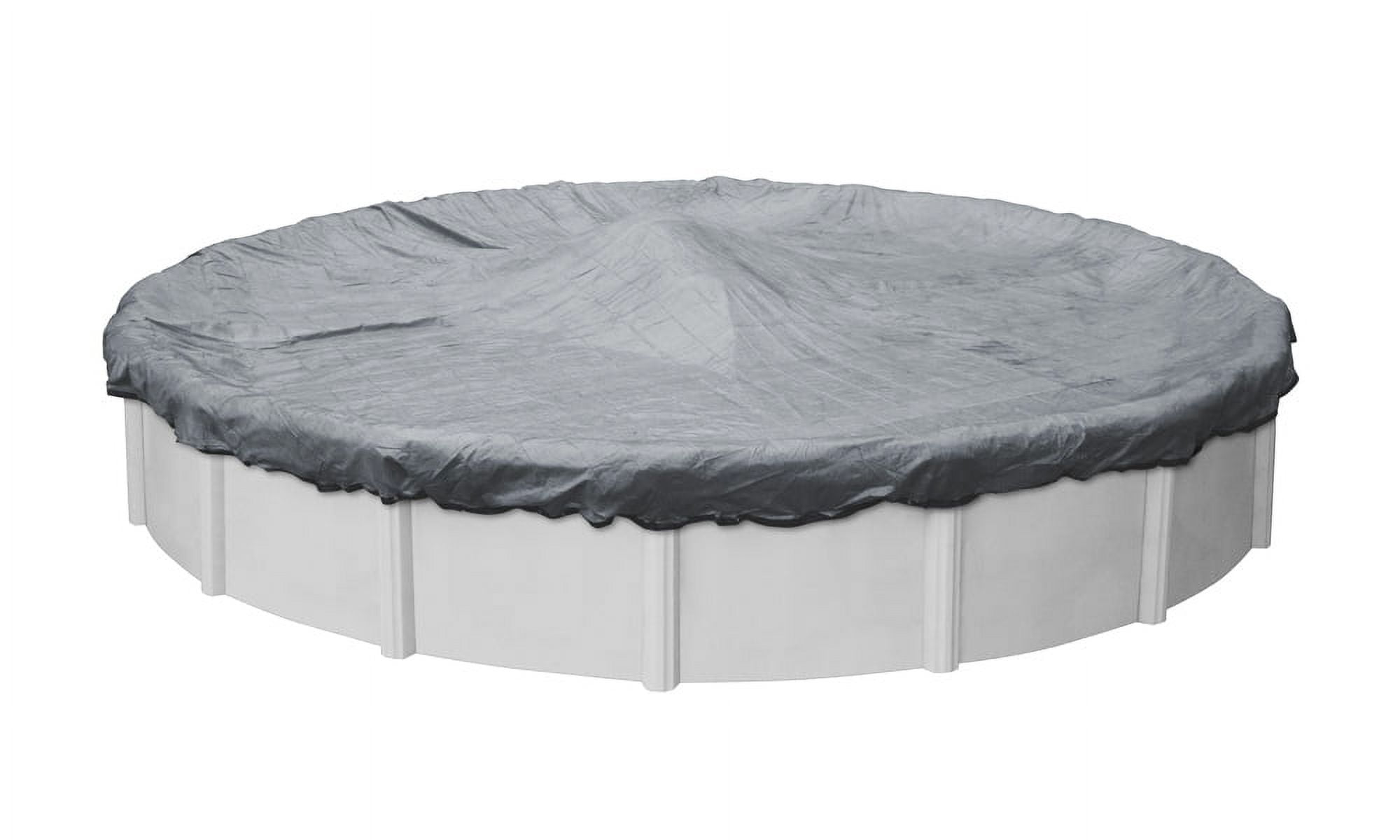Pool Mate 10 Year Heavy-Duty Mesh Dove Gray Round Winter Pool Cover, 30 ft. Pool