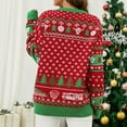 thumbnail image 4 of Gibobby Suéter de Punto Suéter de mujer Santa Navidad árbol pulóver Otoño Invierno moda Tops Jumper ropa femenina (Rojo, M), 4 of 5