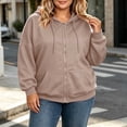 thumbnail image 5 of Nugftut Hoodies for Women Plus Size Fall Winter Casual Sweatshirts Zipper Oversized Lightweight Hoodies with Pockets, 5 of 8