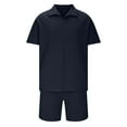thumbnail image 4 of NTACZA 2 Piece Men Shorts Set Short Sleeve Shirt Shorts Tracksuits Mens Collared Athletic Sweatsuits M, 4 of 6
