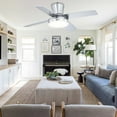thumbnail image 2 of Chords Attic 44" Flush Mount Ceiling Fan with LED Light and Remote Control, 6-Speed DC Motor, 3 Color Temperatures, Reversible for Bedroom, Living Room and Dining Room, 2 of 13