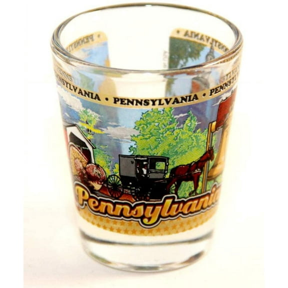 Pennsylvania State Wraparound Shot Glass