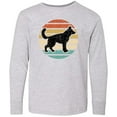 thumbnail image 3 of Inktastic German Shepherd Silhouette Vintage Retro Long Sleeve Youth T-Shirt, 3 of 5