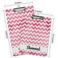 thumbnail image 2 of Printtoo Personalized Clipboard For Students Classroom School and Office Use Hardboard Letter Size w/ Low Profile Clip w/ Free Marker & Eraser,Pink Chevron-9x15 Inch, 2 of 8