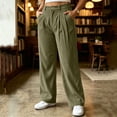 thumbnail image 2 of Posijego Women's Corduroy Pants High Waisted Wide Leg Pants Ladies Business Casual Dress Vintage Pants with Pockets, 2 of 7