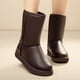 thumbnail image 1 of Botas de nieve de estilo occidental para mujer, zapatos cálidos de algodón de caña baja, gruesos y con forro polar, para uso exterior, 1 of 5