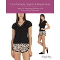 thumbnail image 5 of MeMoi Women's Leopard V-Neck Cotton Blend Pajama Set - Womens - Female, XL, Black, 5 of 7