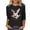 Black, variant on Cavosen Happy Easter Women's 3/4 Sleeve Tops and Blouses Summer Bunny Print Pullover Blouse Crewneck Holiday Shirts Vacation Festival T Shirts Loose Dressy Stylish Tees Black L