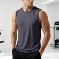 thumbnail image 2 of idosla Men's Sleeveless Shirts Quick Dry Tank Tops for Men Sun Protection UPF 50+ Athletic Gym Workout Muscle Shirts (Dark Gray, 4XL), 2 of 3