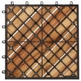 thumbnail image 4 of vidaXL Decking Tiles 30 pcs Brown 11.8"x11.8" Solid Wood Acacia, 4 of 5