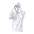 thumbnail image 3 of Chaqueta de camisa con capucha de protección solar para hombres con agujeros para los pulgares Cómoda delgada con máscara Outwear Ropa para golf Pesca , Blanco, XXXL shamjiam Chaqueta de protección solar, 3 of 8