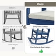 thumbnail image 4 of Ktaxon Poplar Wood Rocking Chair with Thick Cushion for Patio Garden Backyard, Navy Blue, 4 of 8